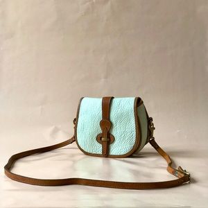 Dooney & Bourke White/Tan Leather Cross Body Bag